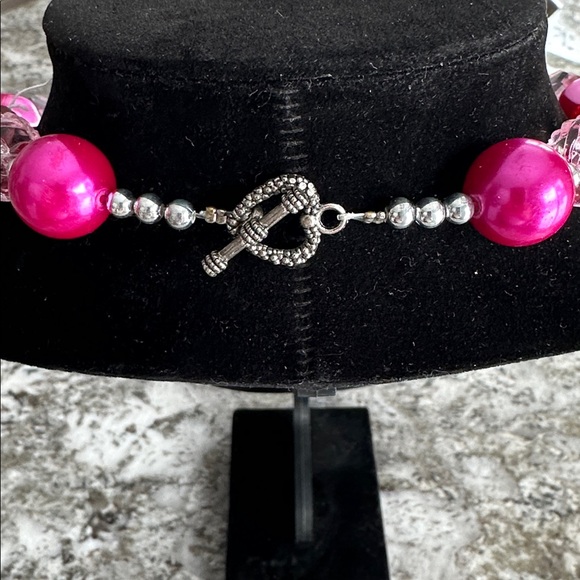 ❤️Blammer Pink and Red Heart Necklace Set - Picture 3 of 3